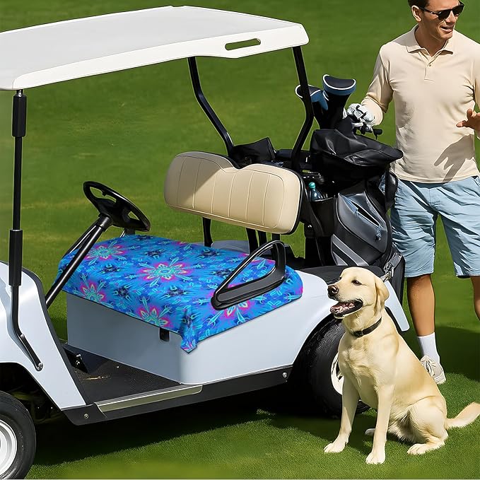 Golf Cart Seat Covers Club Car Golf Cart Accessories for Men Women Golf Carts Seat Towel Blanket 2-Seat Golf Cart Decorations