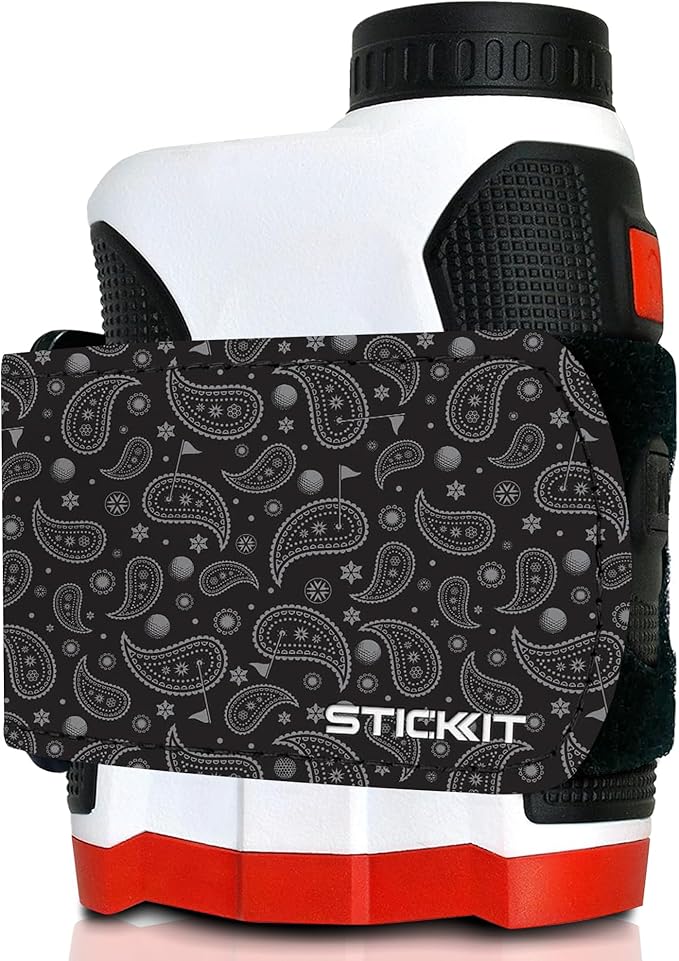 STICKIT Magnetic Rangefinder Strap | Strong Magnet Securely Holds to Golf Carts and Golf Clubs for Easy Access | Slim, Form Fitting, Size Adjustable