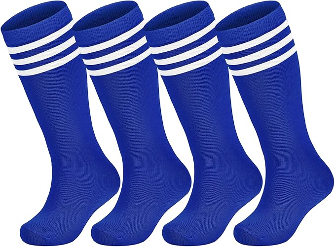 American Trends 2 Pairs Baseball Soccer Socks Youth Boy Girl Kids Toddler Softball Football Tball Socks Knee High Accessories