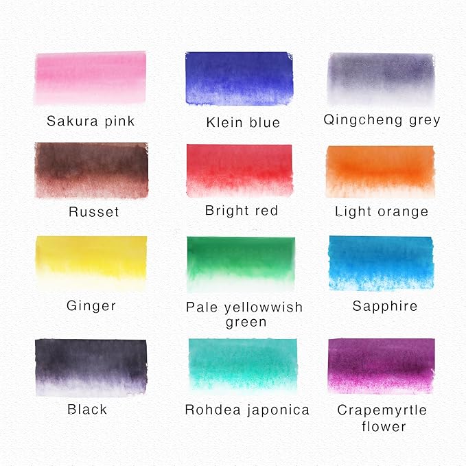 12 Colors Blendable Watercolor Markers 2025 Upgrade Double Tip Paint Pens - Image 2