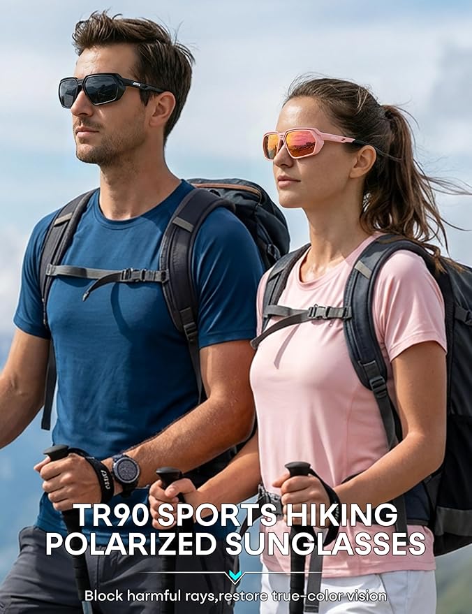 ATTCL Sports Polarized Sunglasses for Men: Womens UV400 Protection, Lightweight Wrap Around TR90 Frame for Fishing Golf