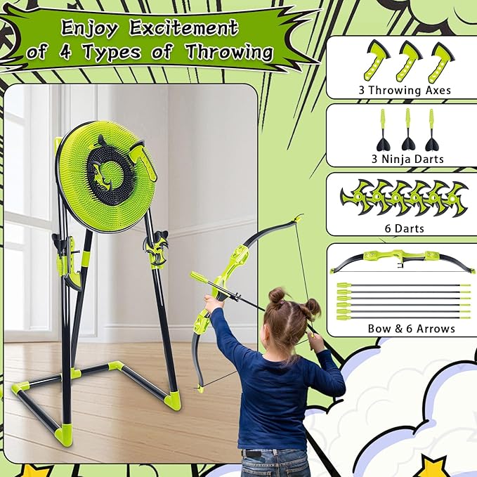 Axe Throwing Game for Backyard - 4 in 1 Outdoor Games for Kids Adults Family - - Image 2