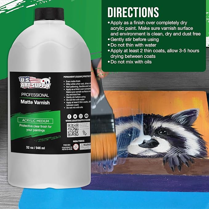 U.S. Art Supply 32 oz Matte Acrylic Varnish - Image 5