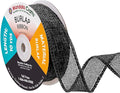 Mandala Crafts Black Burlap Ribbon 1 Inch Wide Jute Ribbons by MandalaCrafts