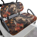 Bulopur Black Bear Golf Cart Seat Covers Towel Blanket for EZGO TXT RXV/Club Car DS Precedent Patriotic Golf Car Seat Cushion Cover and Backrest Cover Sets 4th of July Decor