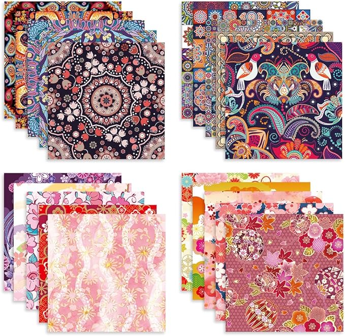 Origami Paper Kit 100 Sheets 70GSM 6 Inch Square Double Sided Color 100 Vivid - Image 2