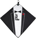 The Golf Father Funny Golf Club Covers, Driver Fairway Wood Hybrid Headcover, Mallet Putter Covers Blade Headcovers Putter Cover Magnetic, Black and White Color Iron Covers for Most Brands