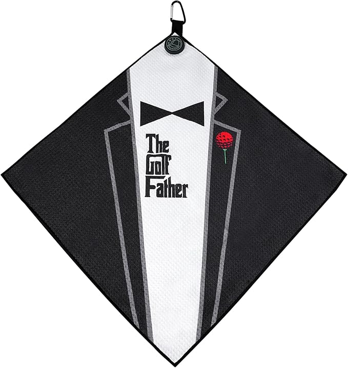 The Golf Father Funny Golf Club Covers, Driver Fairway Wood Hybrid Headcover, Mallet Putter Covers Blade Headcovers Putter Cover Magnetic, Black and White Color Iron Covers for Most Brands