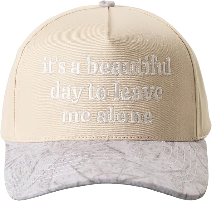 MIRMARU Two-Tone Vintage Canvas Trucker Hats for Men & Women, Adjustable Size Baseball Caps with Trendy Embroidered Design