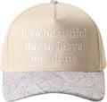 MIRMARU Two-Tone Vintage Canvas Trucker Hats for Men & Women, Adjustable Size Baseball Caps with Trendy Embroidered Design