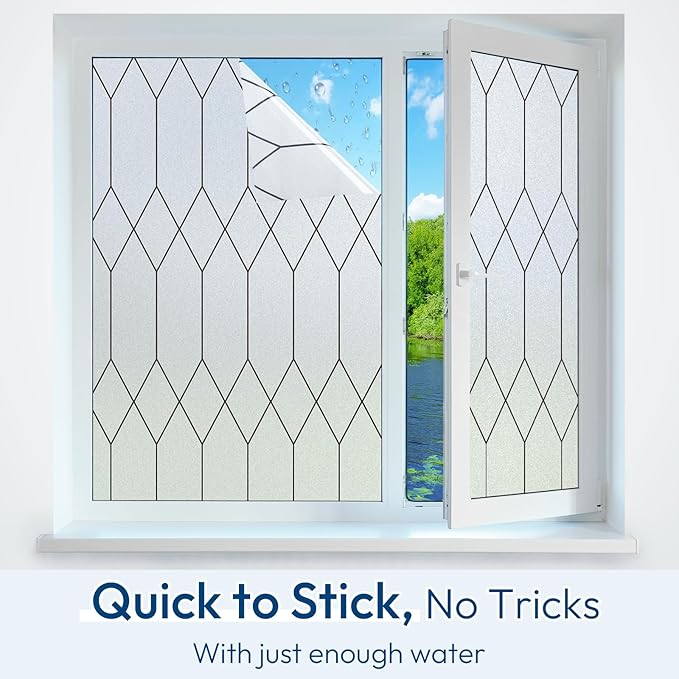 rabbitgoo Window Privacy Film for Glass Windows, Frosted Glass Cling - Image 3