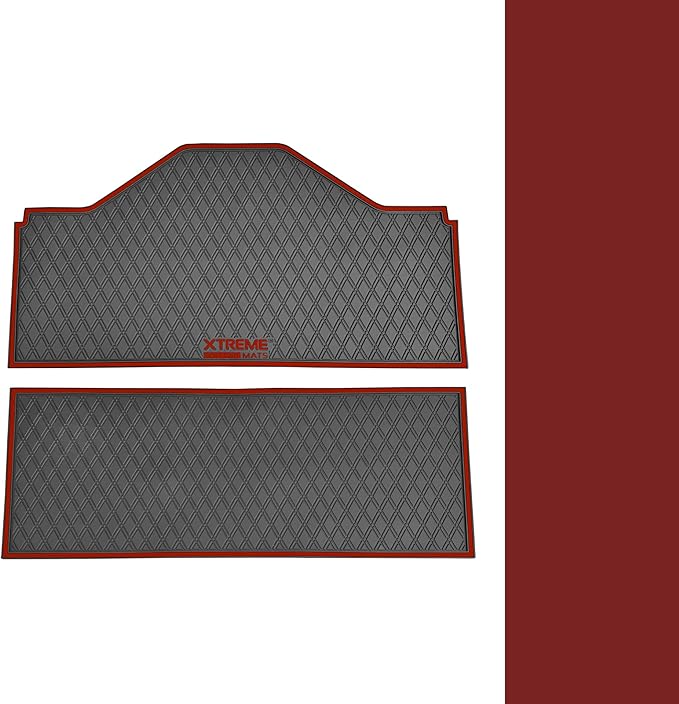 Xtreme MATS Evolution D5 Golf Cart Floor Mat Set - Rubber Double Diamond Design - Fits DMAX, D5, 2+2, 4F, 6F, Including Evolution Maverick and Ranger Trims