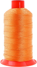 Mandala Crafts Bonded Nylon Thread Orange Heavy Duty Sewing Threads by MandalaCrafts