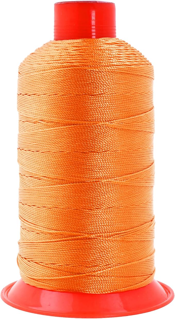 Mandala Crafts Bonded Nylon Thread Orange Heavy Duty Sewing Threads by MandalaCrafts