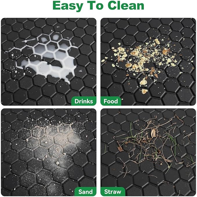 EZGO TXT Golf Cart Floor Mat, Upgraded Full Coverage Liner Mat Replacement Install Easily Thick Rubber Anti-Slip, Fit EZGO TXT (1994+), EX1 (2020), Valor, Cushman Workhorse&Express S4