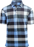 Alex Vando Mens Golf Shirt Moisture Wicking Quick-Dry Print Performance Polo Shirts for Men