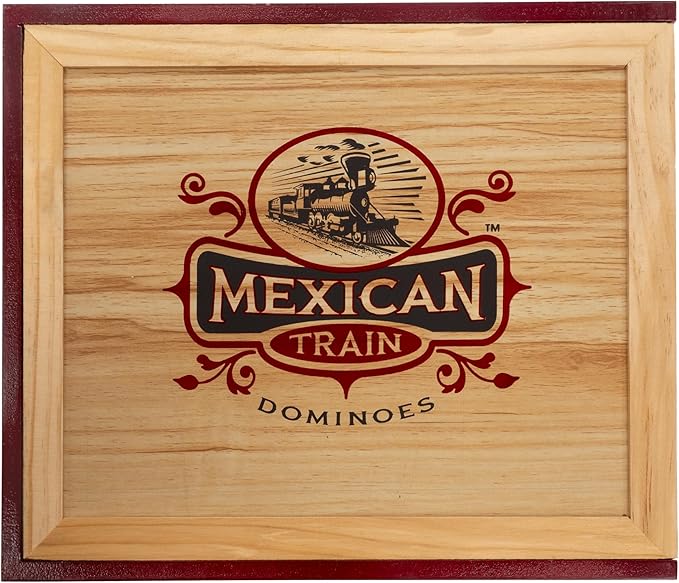Front Porch Classics | Mexican Train Domino Set in Wooden Collector Box from - Image 2