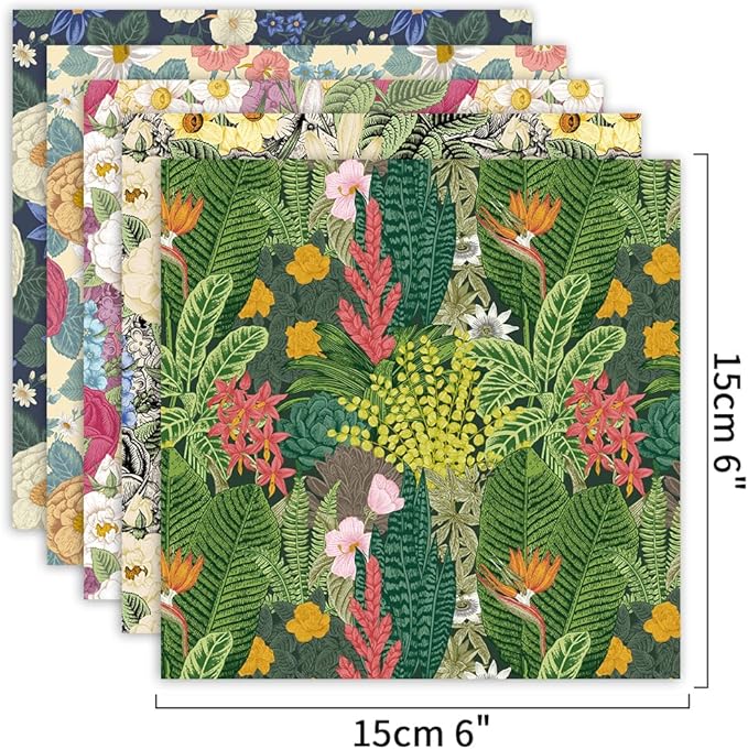 Origami Paper Kit 100 Sheets 6 Inch Square Double Sided Color 20 Vivid Colors - Image 3