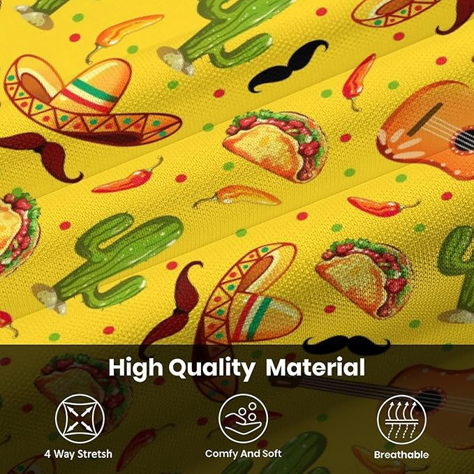 HUURAY Funny Golf Polos for Men Funny Print Short Sleeve Shirts Quick Dry Polo Shirts Hawaiian Shirt Performance Golf Outfits