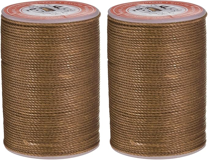 uxcell Round Leather Sewing Waxed Thread, 55m / 60 Yards Polyester Wax String by uxcell