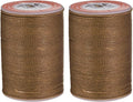 uxcell Round Leather Sewing Waxed Thread, 55m / 60 Yards Polyester Wax String by uxcell