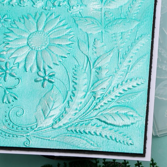 BAOFALI 3D Embossing Folders Sunflowers Leaves Textured - Image 4