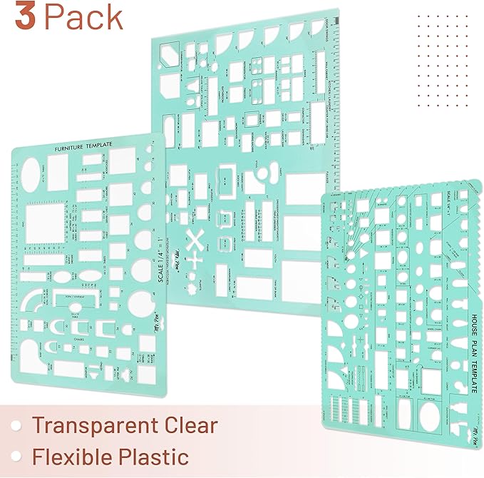 Mr. Pen- House Plan, 3 Pack, Interior Design and Furniture Templates, Drafting - Image 2