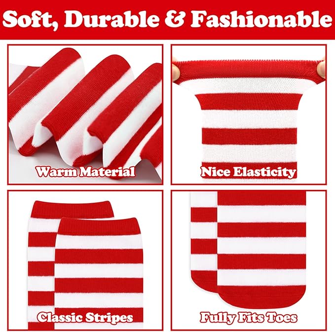 Sarfel Kids Soccer Socks Toddler Soccer Socks Girls Boys Soccer Socks Kids Tube Socks with Stripes Toddler Knee High Socks