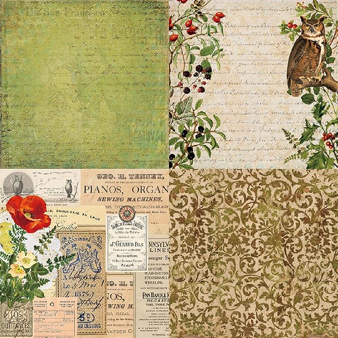 YASMEN Scrapbook Paper Pad 6x6, Vintage Patterned Cardstock, Single-Sided - Image 6