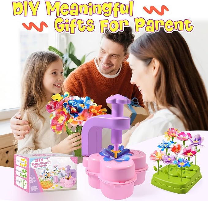 GPPNKC Flower Bouquet Craft Kit DIY Arts and Crafts Toddler Toys Flowers Market - Image 5