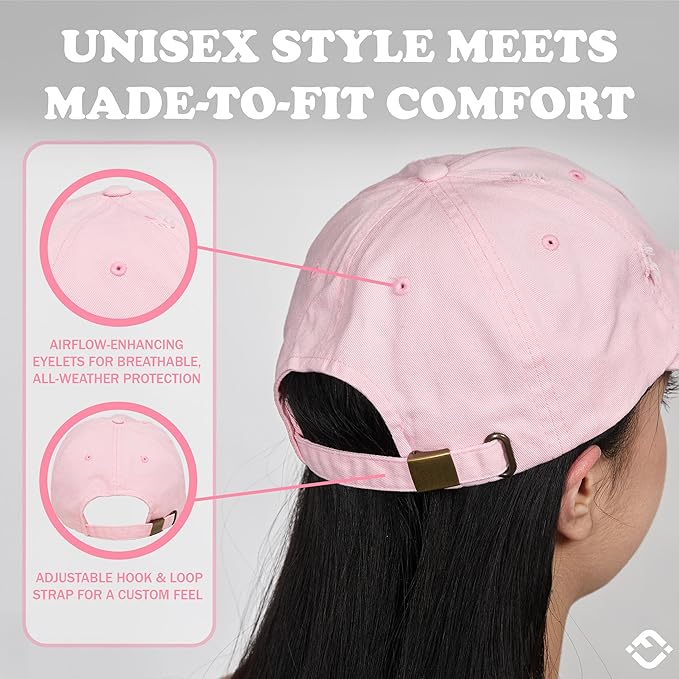 Funky Junque Distressed Vintage Baseball Cap - Embroidered Patch Women's Hat - Holiday, Lifestyle & Patriotic Designs