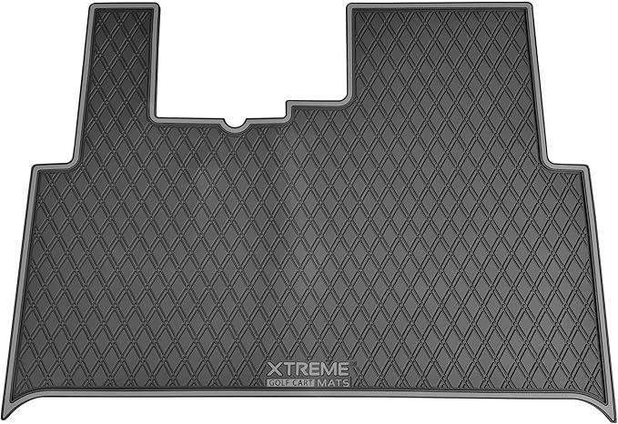 Xtreme MATS Floor Mat Liner for Golf Carts - Fits E-Z-GO RXV (2024+) / Valor (2024+) and Elite - Custom Fit Durable Rubber Golf Car Floor Mat - Grey Trim