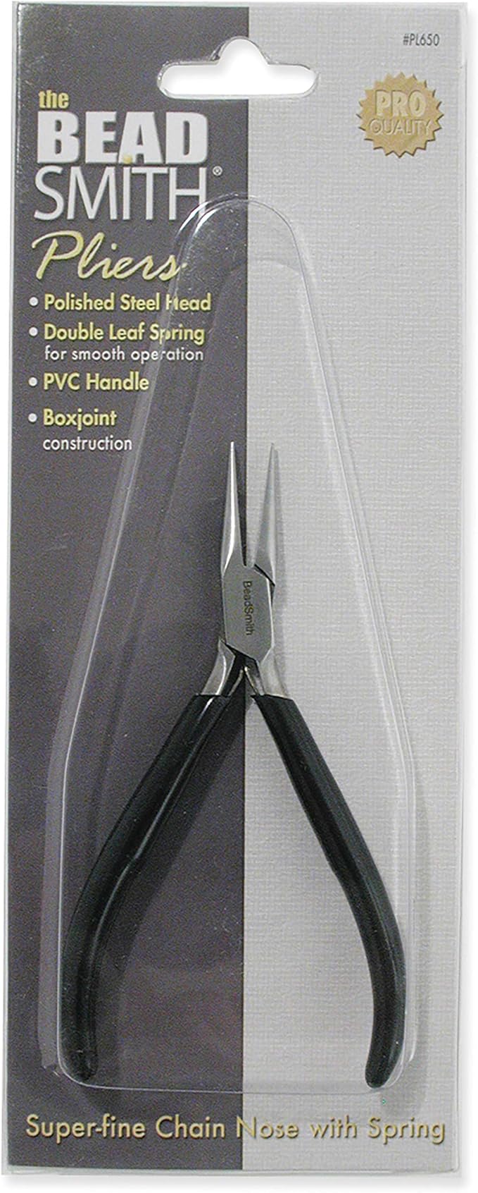 The Beadsmith Chain Nose Pliers – Extra Fine Tips – 4.5 inches – PVC Grip Handle - Image 8
