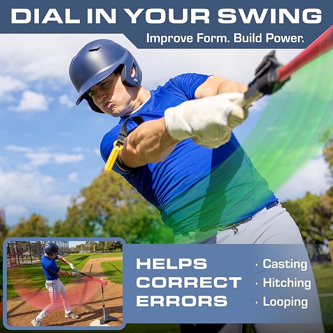 GoSports Pinpoint Baseball & Softball Swing Trainer Batting Aid - Baseball Training Equipment for Intermediate and Advanced Players