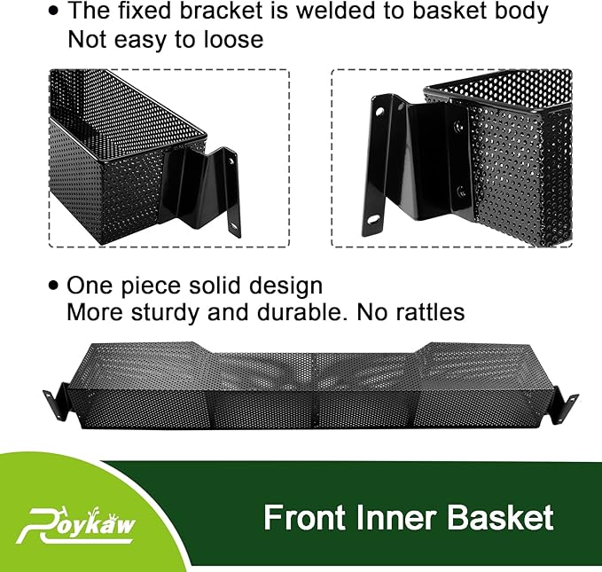 Roykaw Golf Cart Inner Front Storage Basket Dash Tray Organizer Compatible with Club Car Onward/Tempo 2017-Up Models, Upgrade Larger Compartments & One Piece Design, More Sturdy