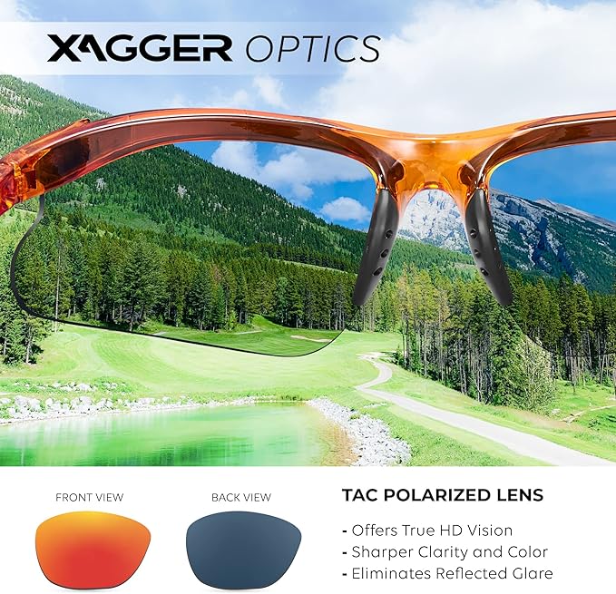 Xagger Kids Youth Polarized Sports Sunglasses for Boys Girls Baseball Softball Glasses TR90 Frame