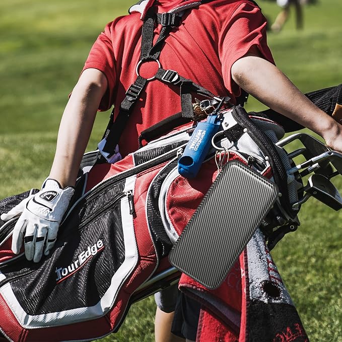 Golf Glove Case, Golf Glove Case with Two Gloves Holder for Golf Bag Accessories, Golf Storage Organizer for Tees, Divot Tool, Ball Markers for Men and Women Golfers
