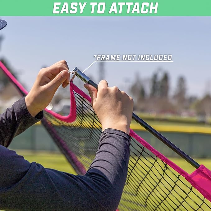 GoSports Replacement 7 x 7 ft Baseball Net - NET ONLY - Frame NOT Included - Choose Your Color