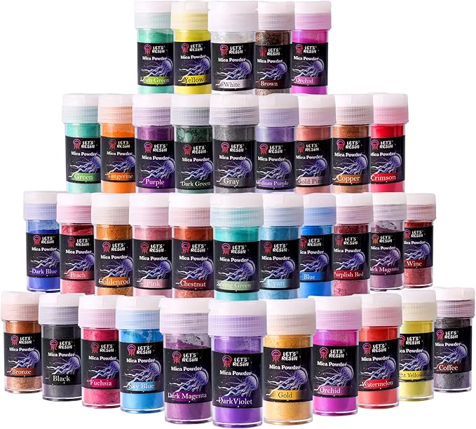 LET'S RESIN 36 Colors Mica Powder, Mica Pigment Powder by LETSRESIN