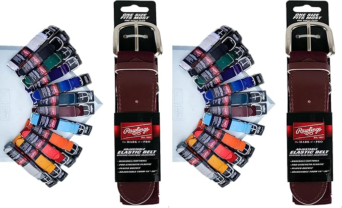Rawlings | Elastic Game Day Belt | Baseball/Softball | Adult/Youth | Multiple Colors