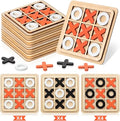 Libima 12 Pcs Wooden Tic Tac Toe Game Mini Family Board Games Classical Puzzle by Libima