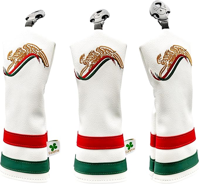 Foretra Mexico Driver Headcover Golf Club Covers Blade Mallet Putter Cover Alignment Stick Holder Hybrid Fairway Wood Head Cover Mexican Style Novelty Golf Accessories for Most Brands