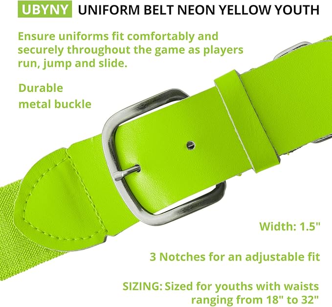 Champion Sports Baseball & Softball Belt – Stretch Fit Uniform Belt for Youth & Adult Players, Multiple Colors