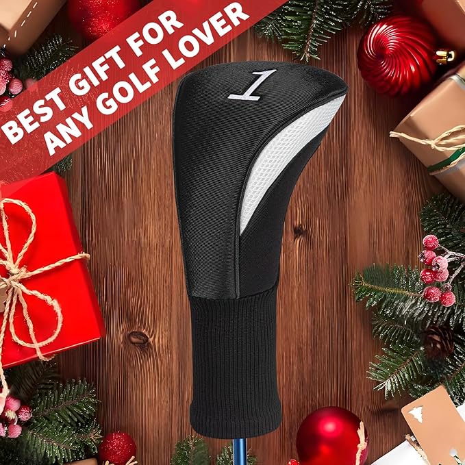 Wood Headcover Golf Club Covers Driver Headcovers Nylon Head Covers Designed to Fit All Woods - 3/4/5/6 Pack/Set Golf Accessories Suitable for Men and Women