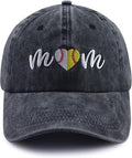 Mom Baseball Softball Half Heart Hat for Women, Funny Cotton Embroidered Soccer Football Mama Baseball Cap