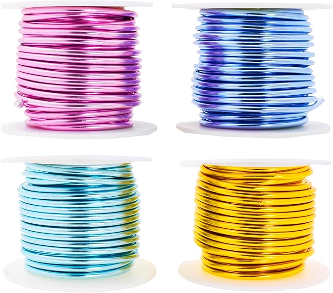 Mandala Crafts 2.5mm 10 Gauge Pastel Color Anodized Aluminum Wire by MandalaCrafts