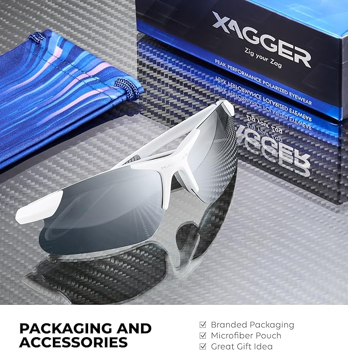 Xagger Kids Youth Polarized Sports Sunglasses for Boys Girls Baseball Softball Glasses TR90 Frame