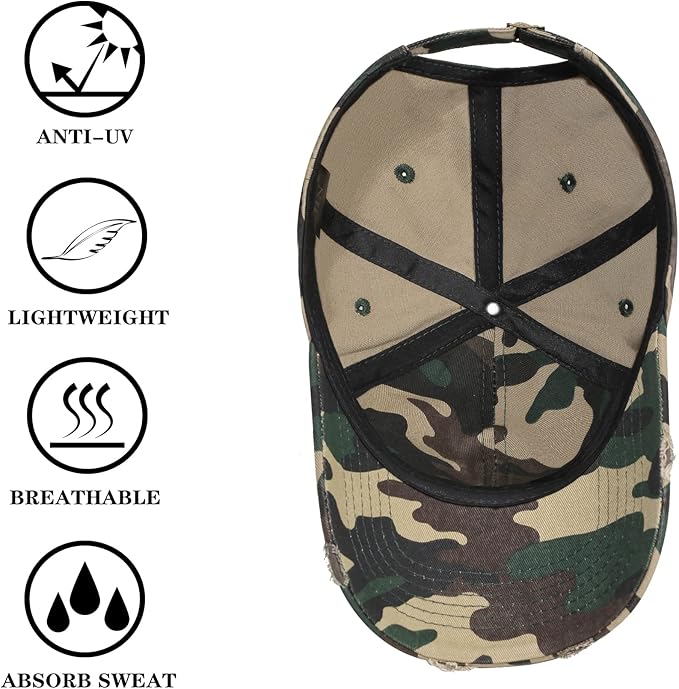 IIN American Flag Baseball Cap for Men Women Low Profile USA Army Tactical Operator Military Plain Dad Hat