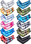 12 Pairs Sports Arm Sleeves for Kids Basketball Baseball Arm Sleeves UV Sun Protection Cooling Arm Cover Sleeve
