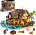 Wood Cabin Building Set with Light, Big House Construction Model by INSOON